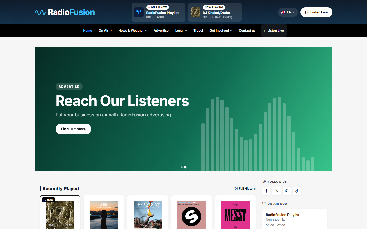 RadioFusion website